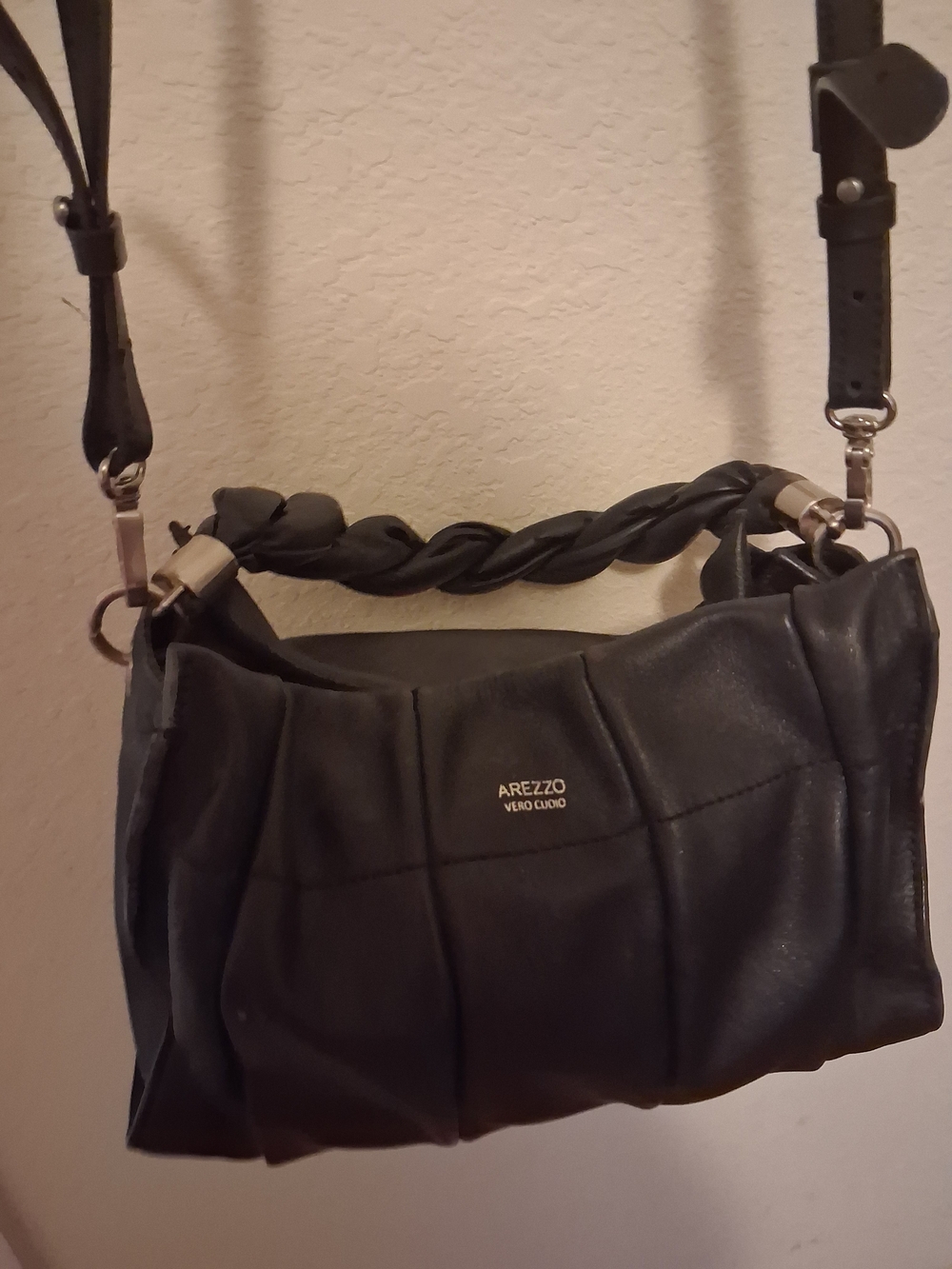 Arezzo Vero Cuoio Black Quilted Satchel